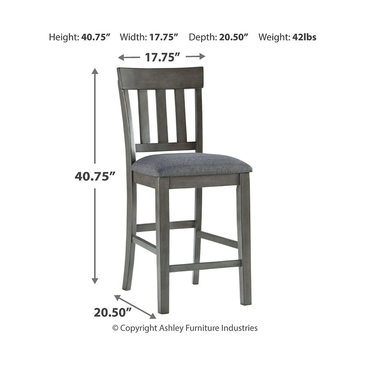 Counter Height Upholstered Barstool, Set of 2 C34554
