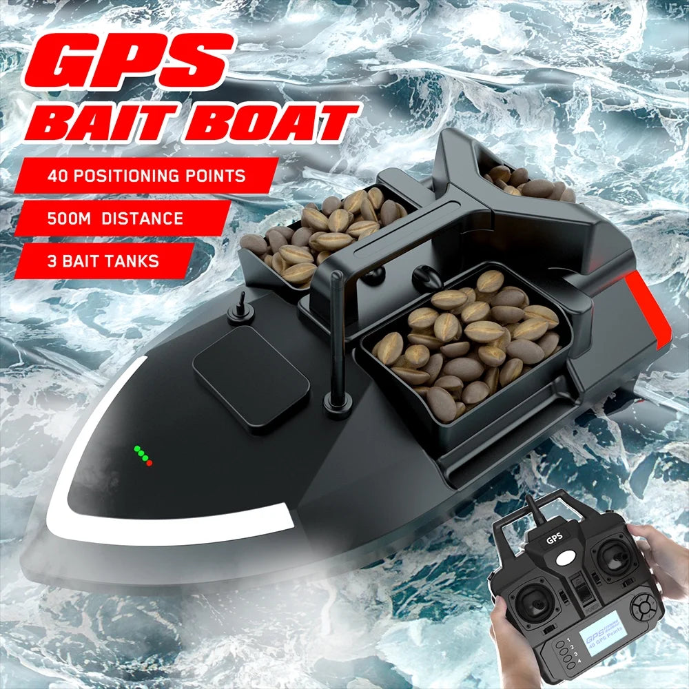 500m Remote Control Dual Motor Fishing Bait Boat with Fish Finder X838