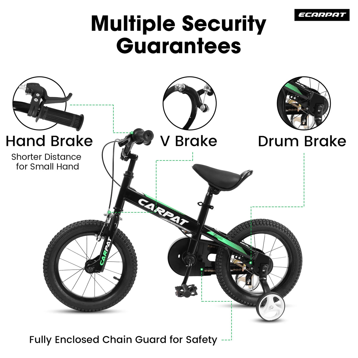 14 Inch Boys Bike with Training Wheels Y5814