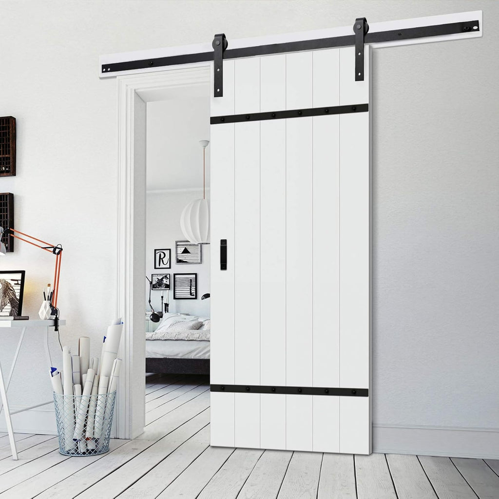 10FT Heavy-Duty Carbon Steel Sliding Barn Door Rail Kit R1680