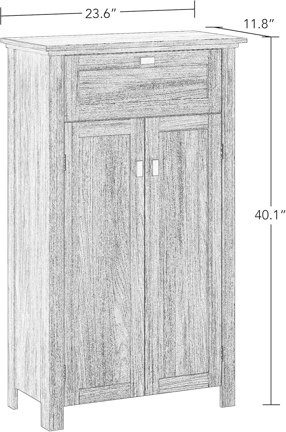 Light Woodgrain Floor Cabinet E77654