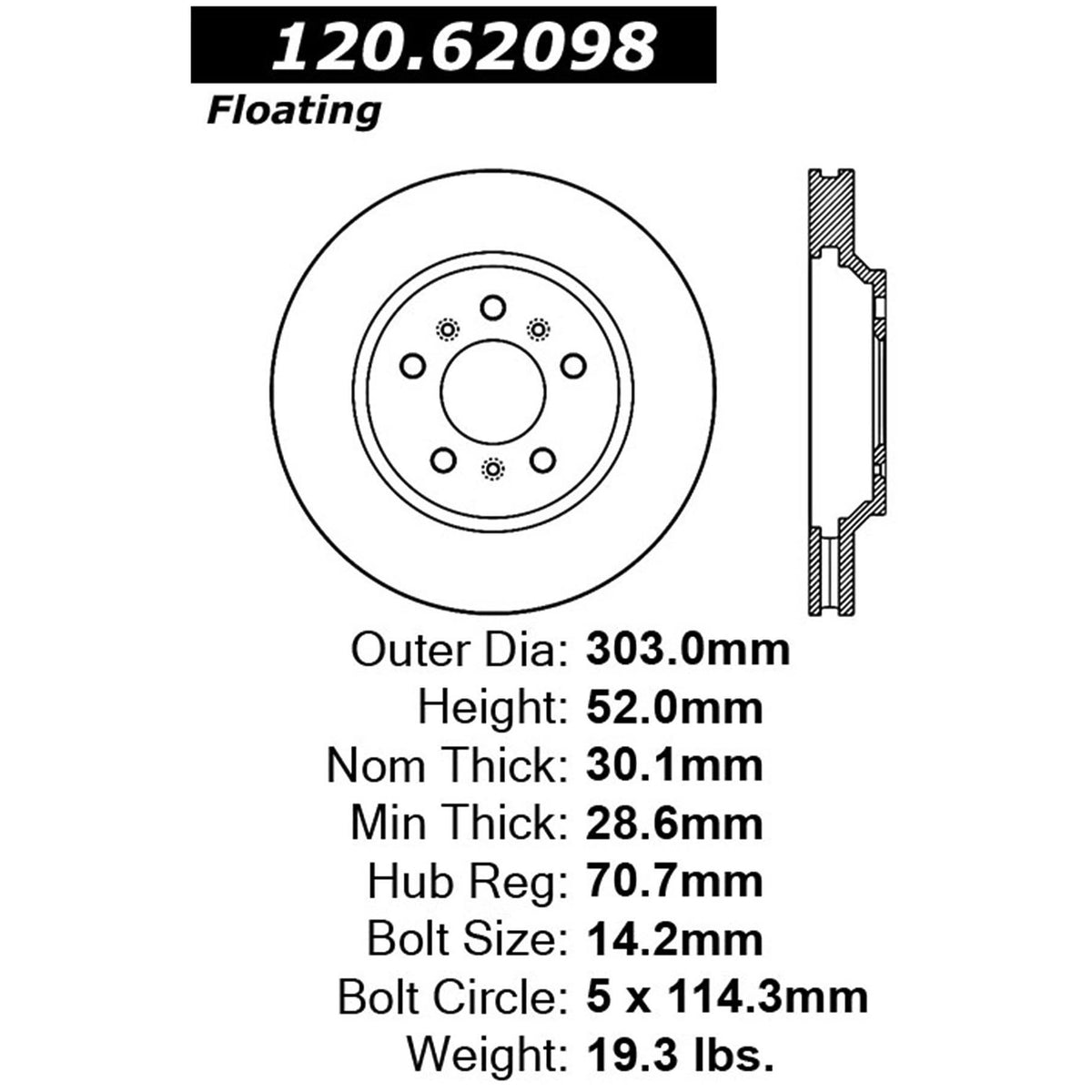 Slotted & Drilled Sport Brake Rotor J1911