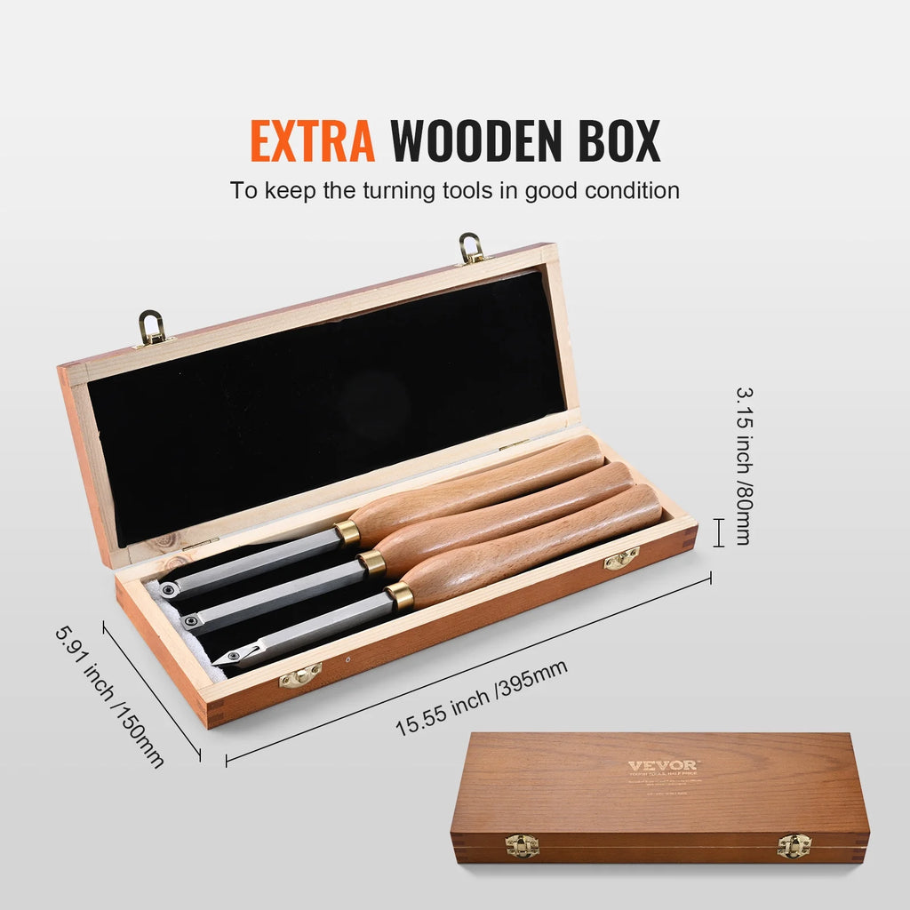 Carbide Steel Wood Turning Chisel Set 3PCS C931