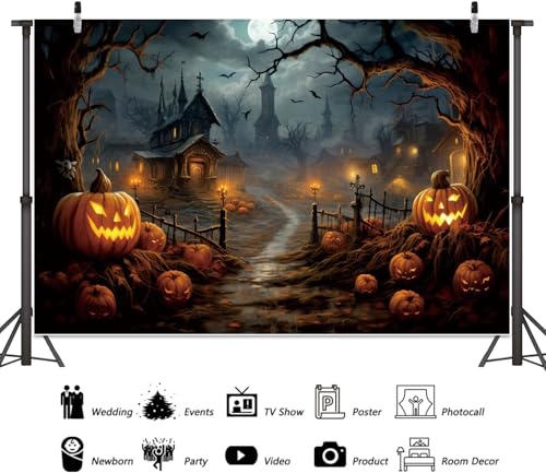 10x8ft Vinyl Halloween Backdrop M581