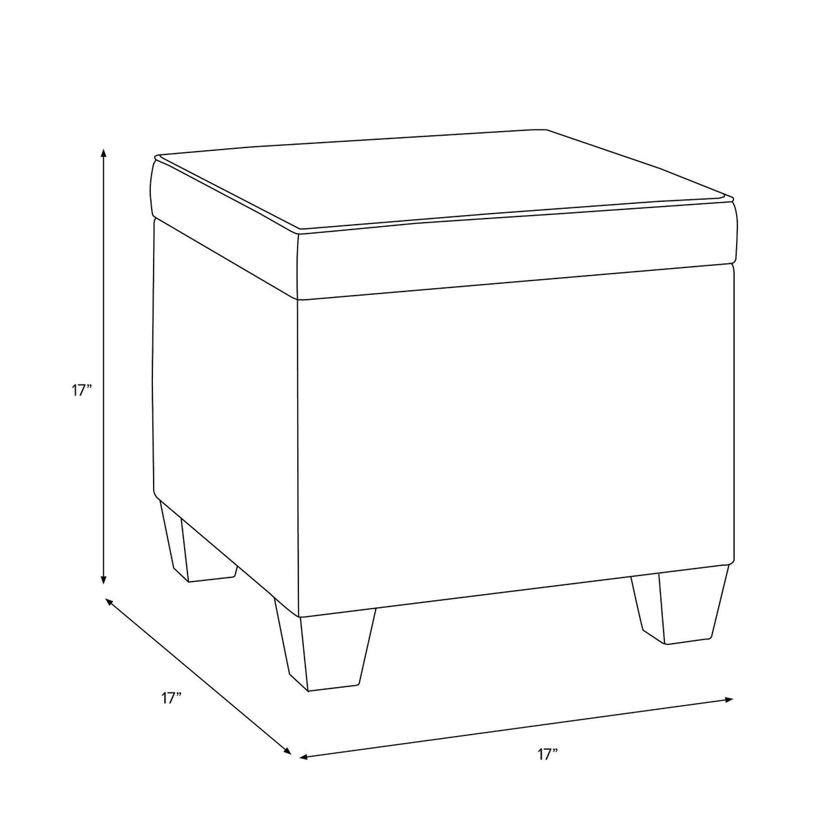 Charcoal Storage Ottoman H524327