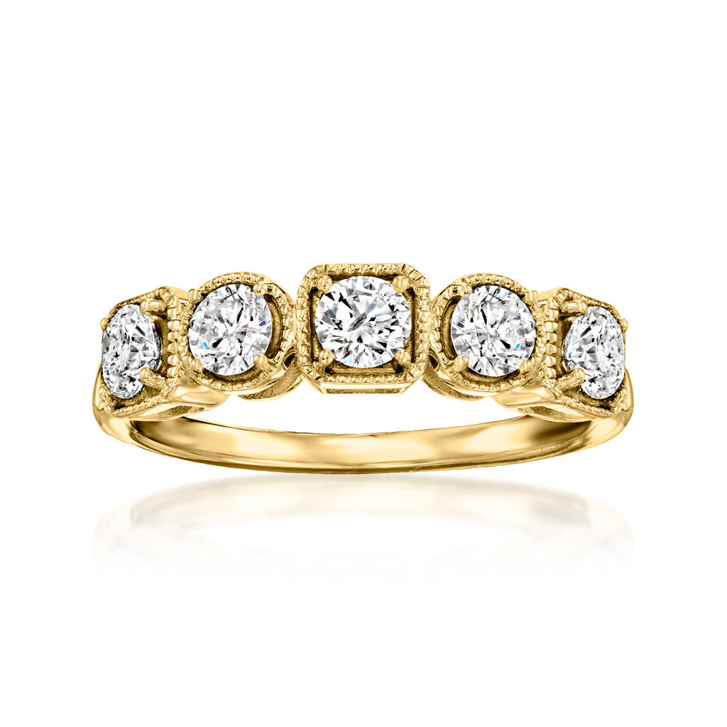 1.00 ct. t.w. Diamond 5-Stone Ring in 14kt Yellow Gold F78490