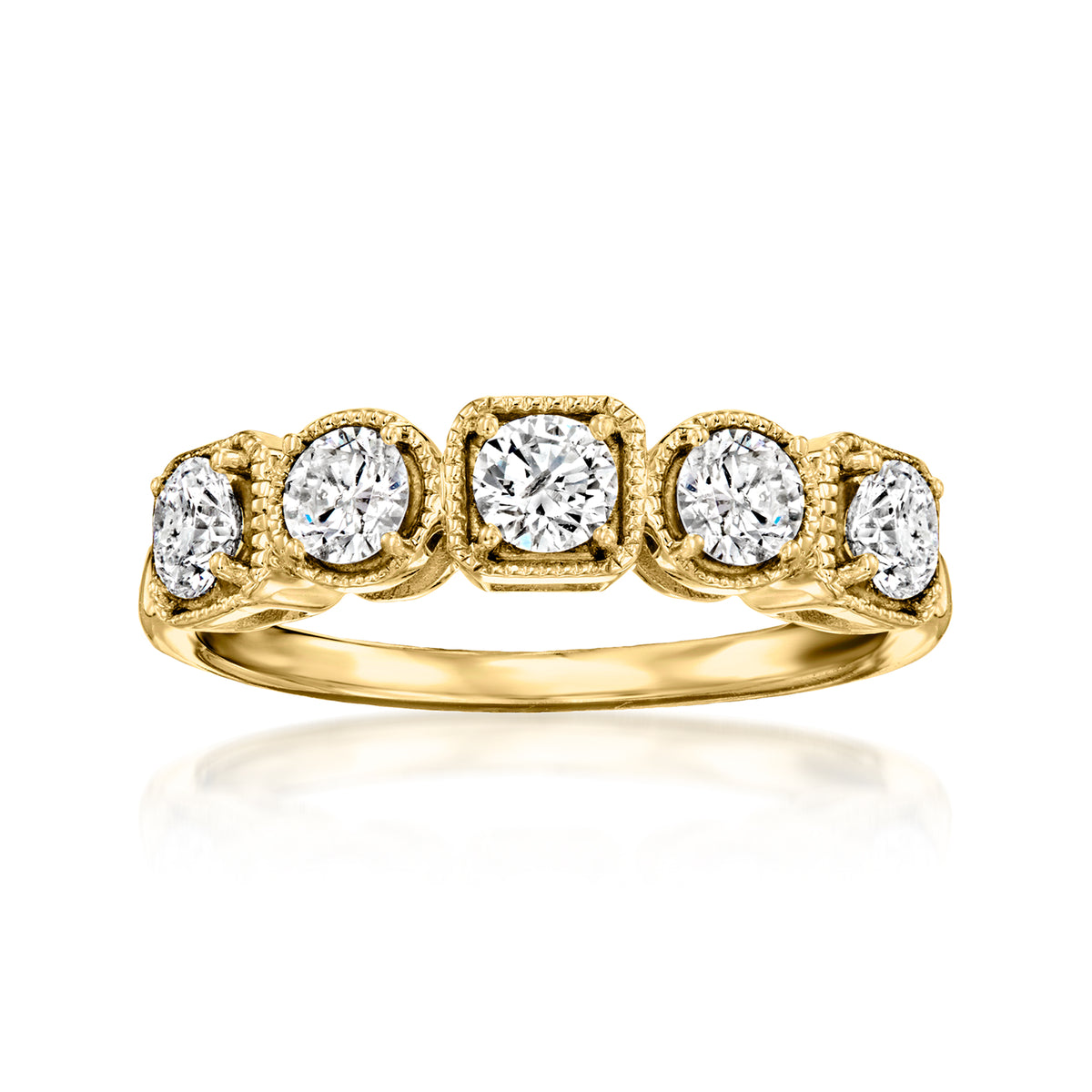 1.00 ct. t.w. Diamond 5-Stone Ring in 14kt Yellow Gold F78490