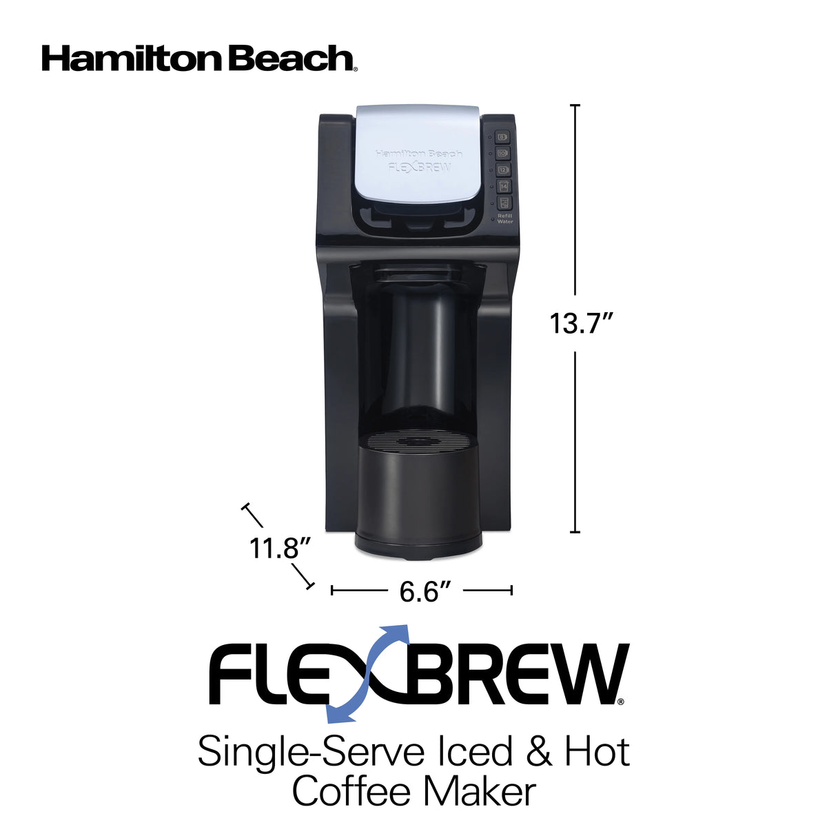 Black Single-Serve Coffee Maker with 50 oz. Water Reservoir O454