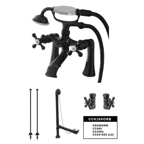 Vintage Satin Nickel Clawfoot Tub Faucet Package R9388