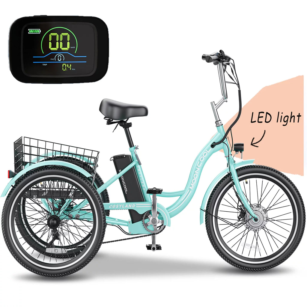 3 Wheel Electric Tricycle with Removable Lithium Battery J1847