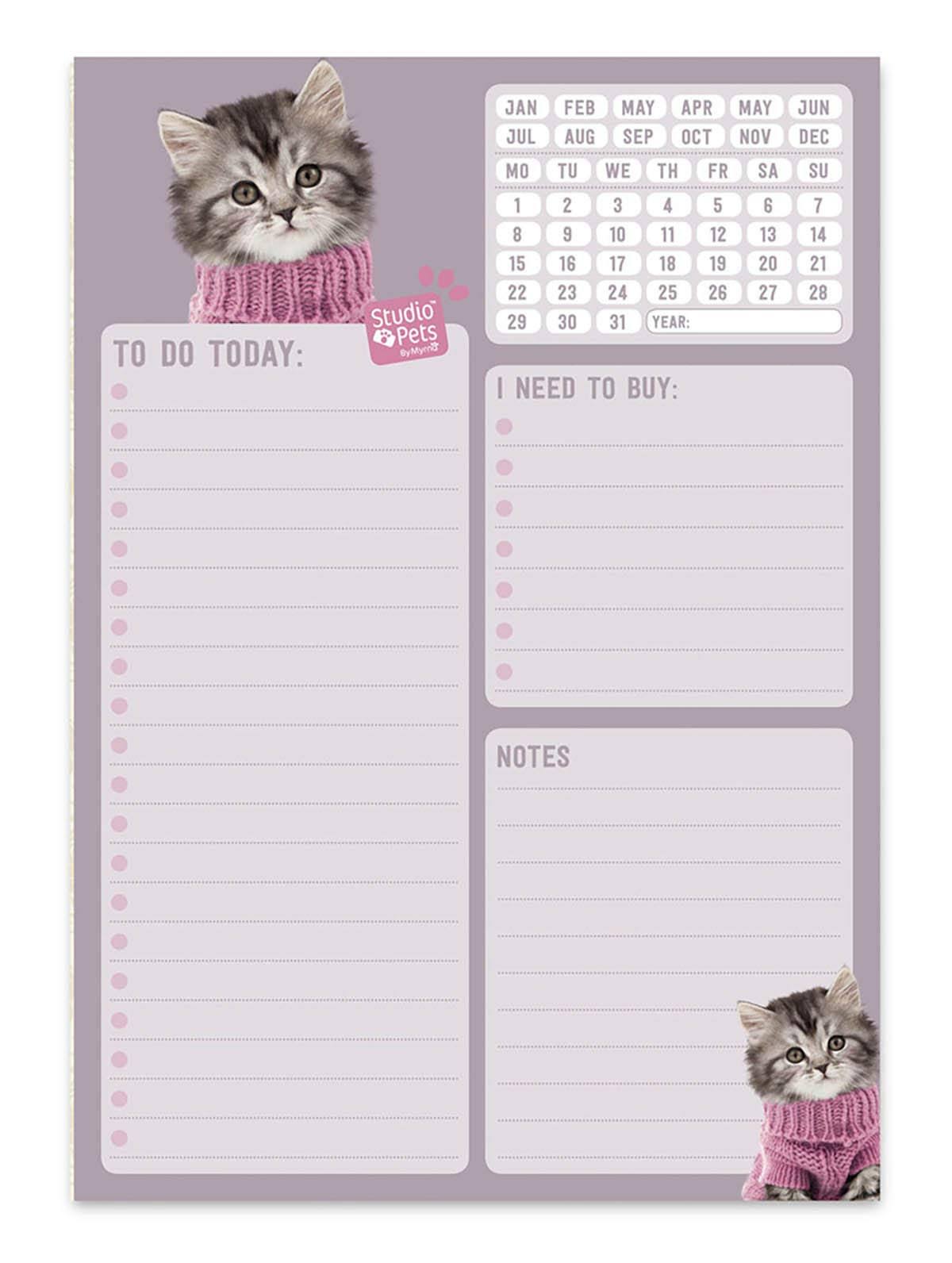 A5 Weekly Planner Desk Calendar, 54 Tear Off Pages V5875