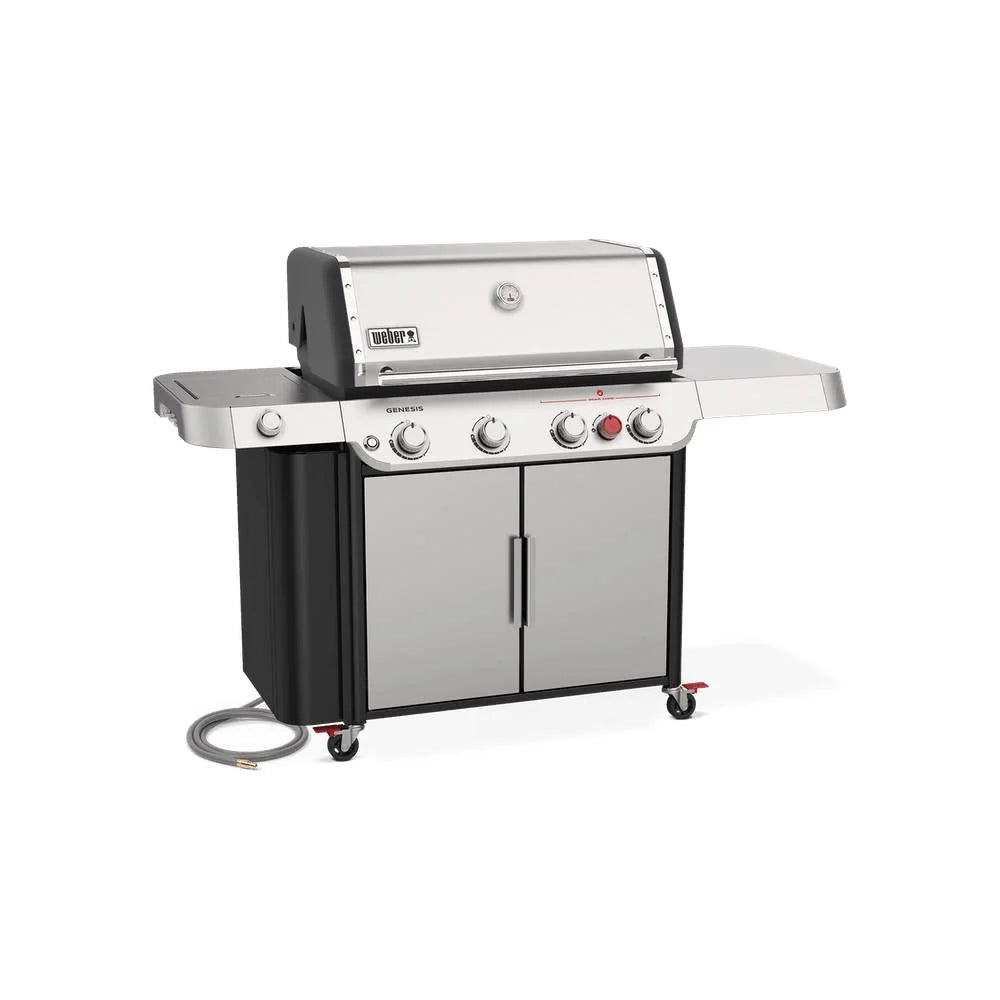 4-Burner Natural Gas Grill in Stainless Steel with Side Burner E3211