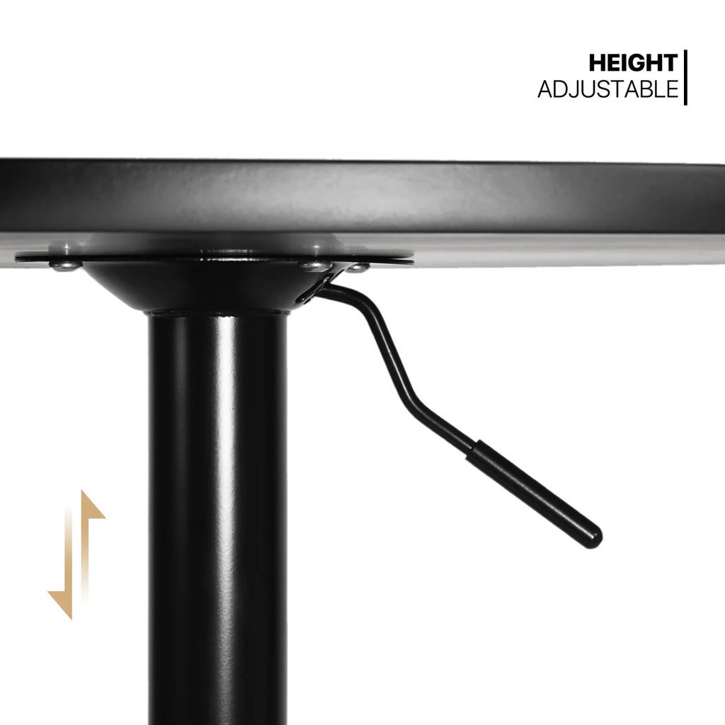 Blue/Black 3 Piece Bar Table and PU Leather Bar Stools F31714