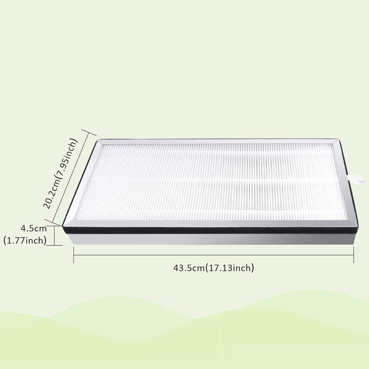 True HEPA Replacement Filter 2 Pack, 3 in 1 H13 Activated Carbon K313