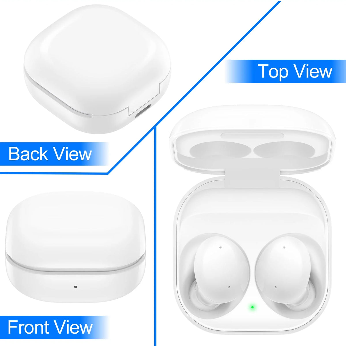White Truly Wireless Bluetooth Headphones with Noise Isolation I627127
