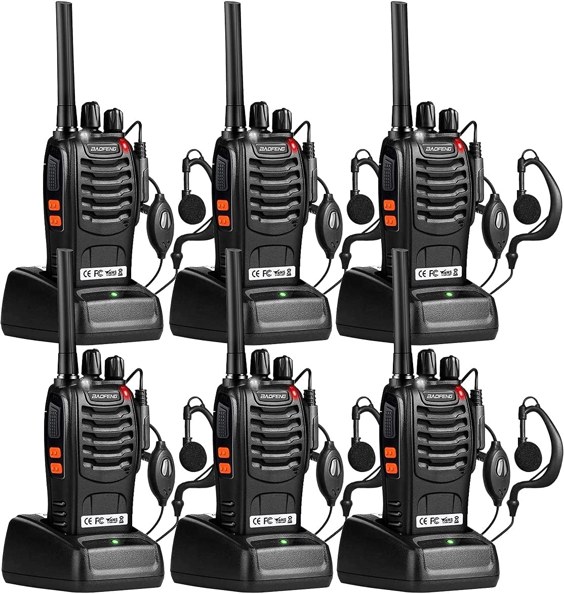 Rechargeable Long Range UHF Two-Way Radios Set 5 Pack V557