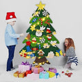 Felt Christmas Tree with 32 Ornaments and LED Lights F870752