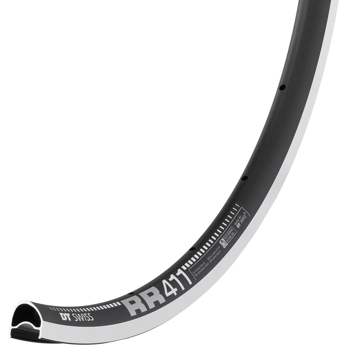 700c Tubeless-Ready Asymmetric Road Rim 32H Black A182