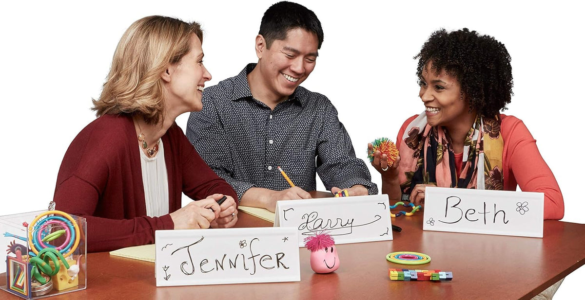 White Dry-Erase Name Tent Cards, 8.75 x 3, 10 Pack N43099