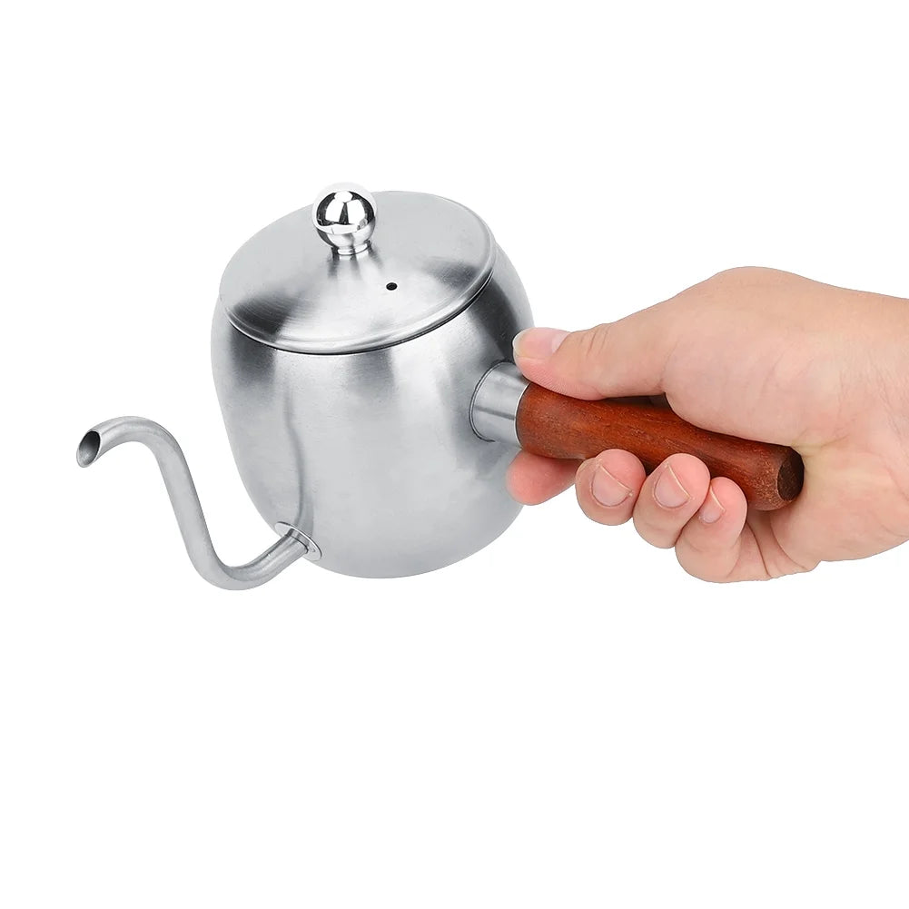 500ml Stainless Steel Coffee Drip Kettle Teapot Long Spout P395119