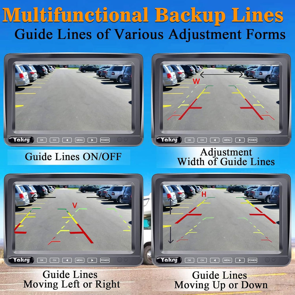 HD 1080P 7 Inch Monitor Wireless Backup Camera System V365823