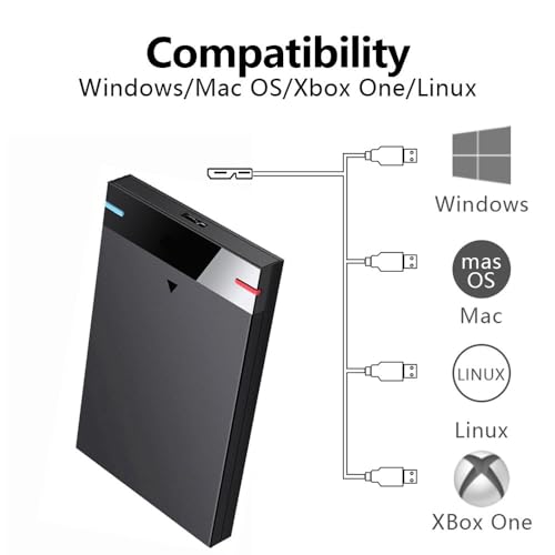 2.5'' 1TB Ultra Slim Portable External Hard Drive J18863