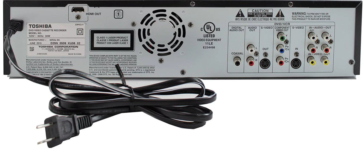DVD Recorder VCR with Remote and HDMI Cable Y31562