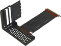Black Vertical GPU Mount Bracket with PCIe 4.0 X16 Riser Cable 25cm M4682