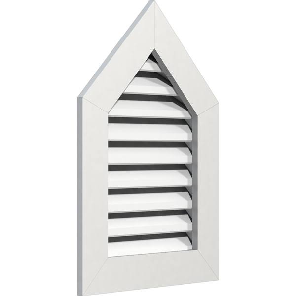 14 inch x 20 inch Peaked Top PVC Gable Vent R944808