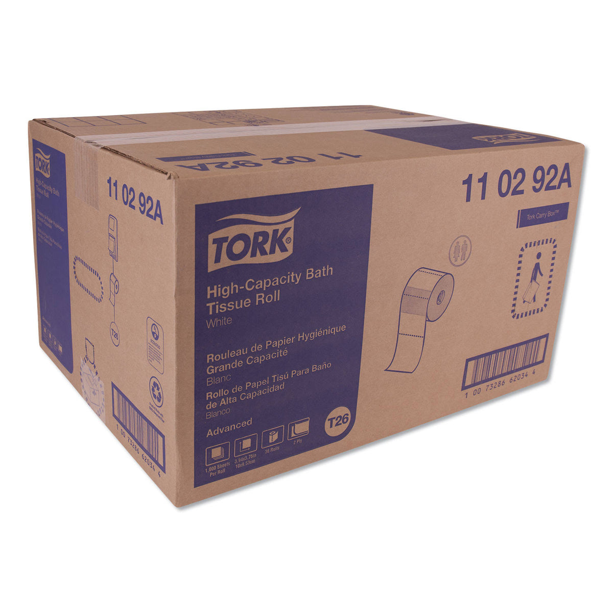 2-Ply White Bath Tissue, 1,000 Sheets/Roll, 36/Carton P2366