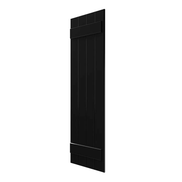Black Composite Board-n-Batten Shutters, Per Pair O454