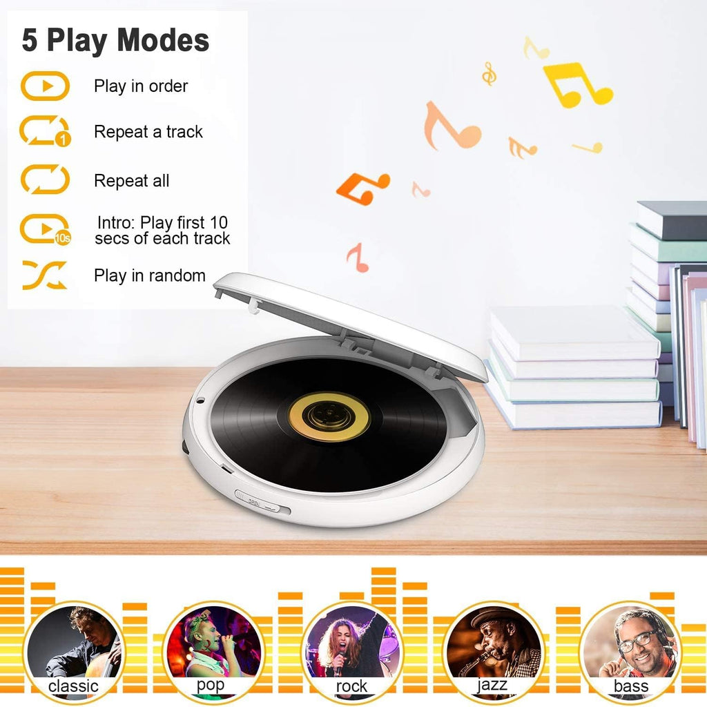 Portable CD Player with Bluetooth, LCD Display, Pack of 2 Z1988