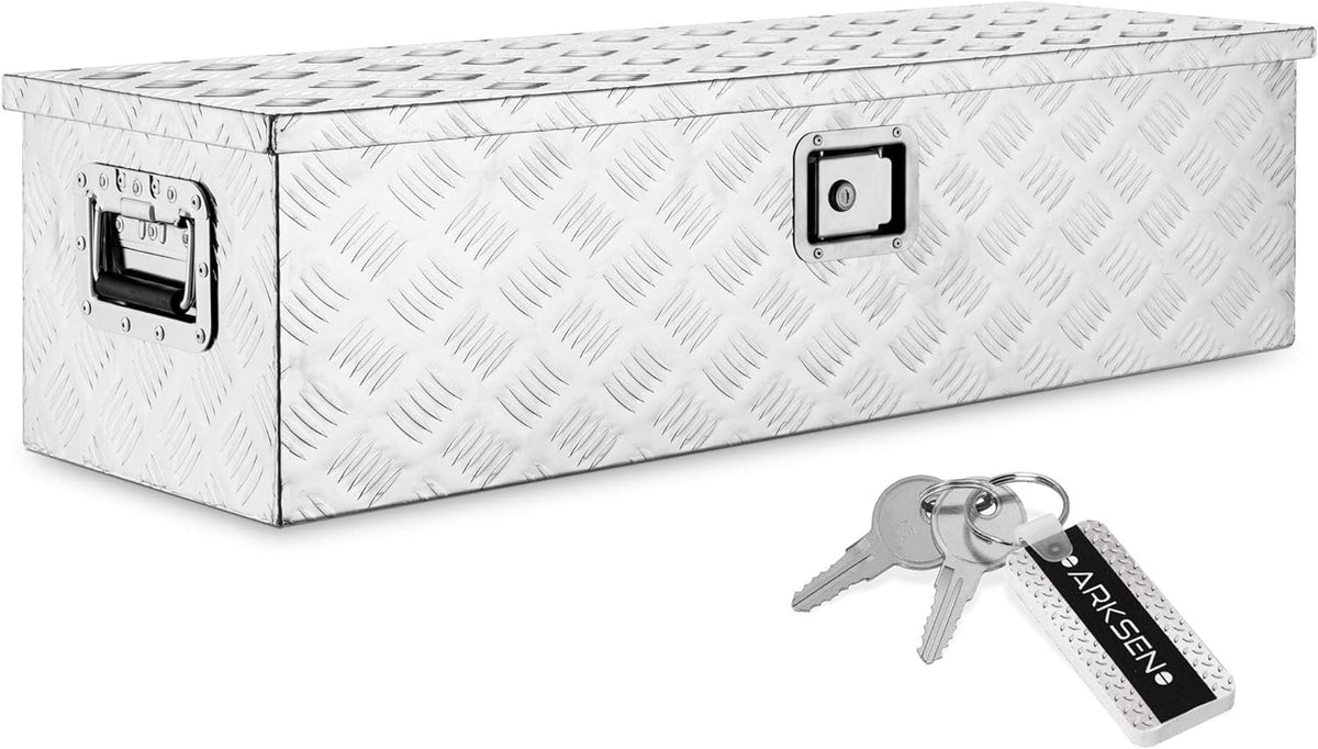 39 Inch Aluminum Waterproof Under Truck Storage Chest with Lock and Keys M327