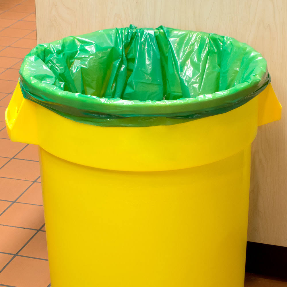 55 Gallon 1.25 Mil 38 inch x 58 inch Low Density Trash Can Liner - 100/Case Y157