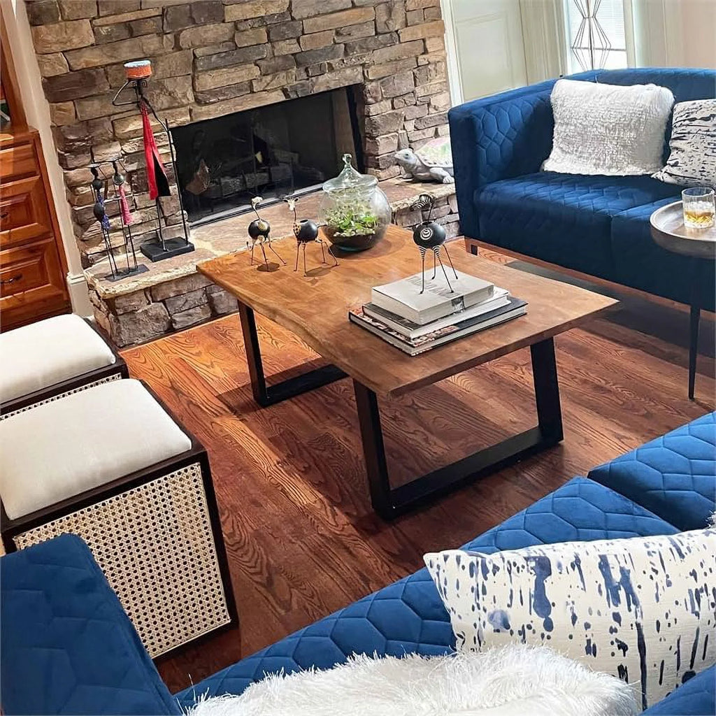 Solid Wood & Iron Coffee Table J40793