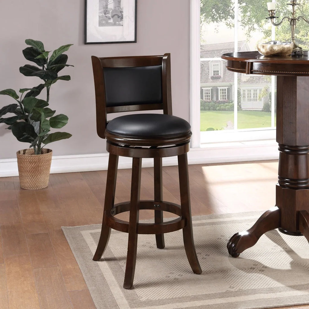 Cappuccino Swivel Wood Kitchen Bar Stool L845439