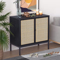 Black Rattan Storage Cabinet C59486