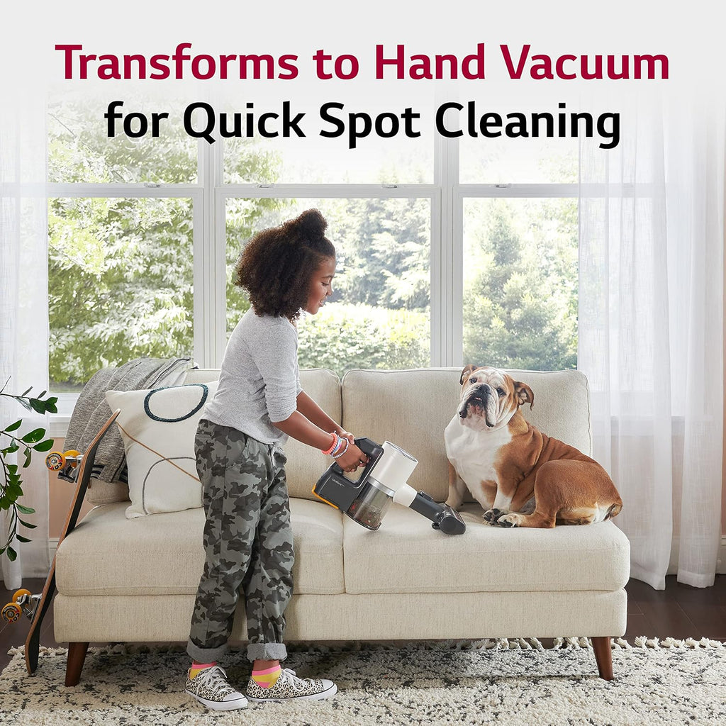 Cordless Stick Vacuum Cleaner with Extra Battery, Lightweight, Handheld, Sand Beige W66850