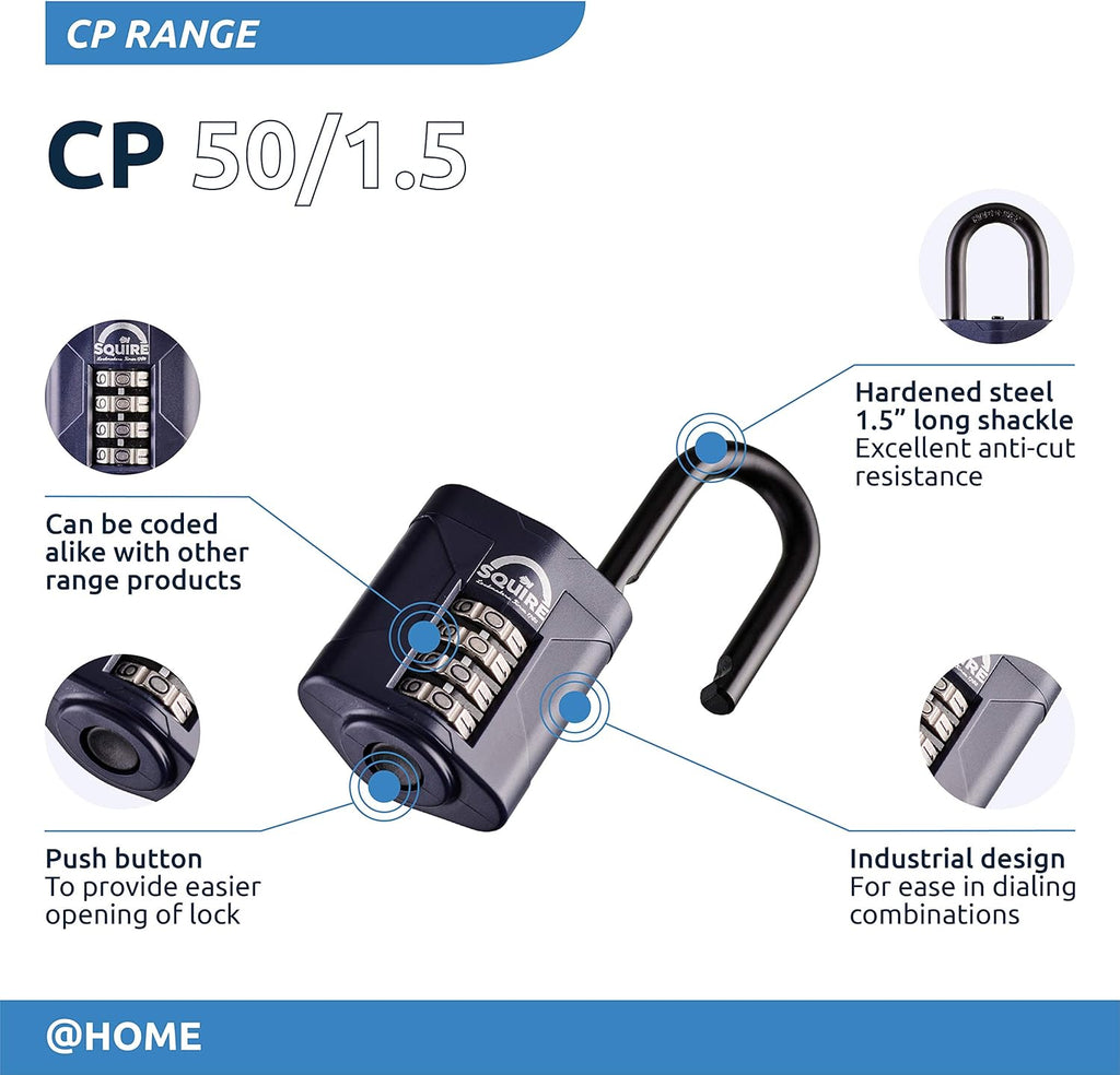 Blue 50 mm Alloy Steel 4 Wheel Combination Padlock, Pack of 2 P133949