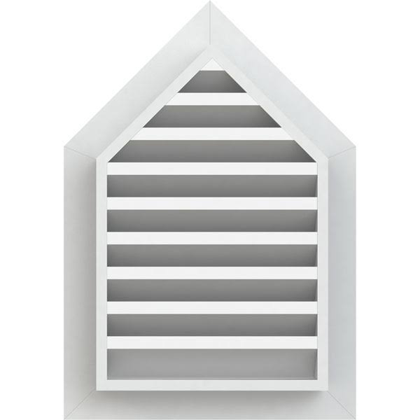 14 inch x 20 inch Peaked Top PVC Gable Vent R944808