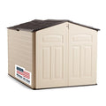 Beige/Brown 5 x 6.5 Ft Resin Outdoor Storage Shed N51142