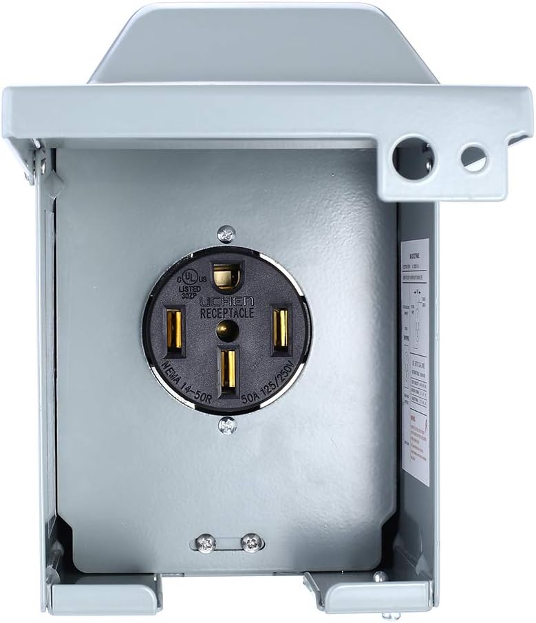 50 Amp 125/250 Volt RV Power Outlet Box I119073