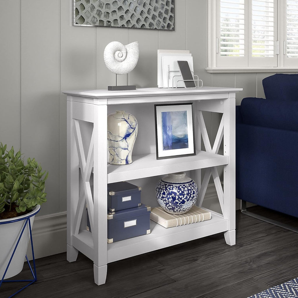 2 Shelf Bookcase in Pure White Oak V1006