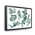 Dark Green Eucalyptus Leaves Painting on Canvas D262786