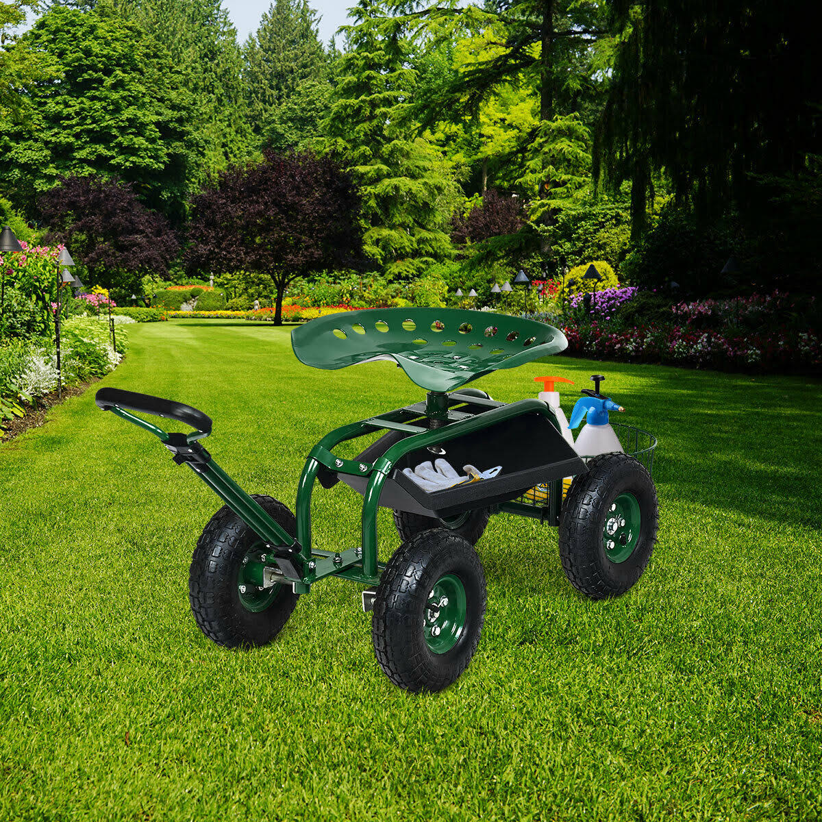 Heavy Duty Garden Cart Work Seat U1078