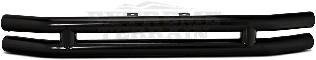 Gloss Black Double Tubular Front Bumper I76139