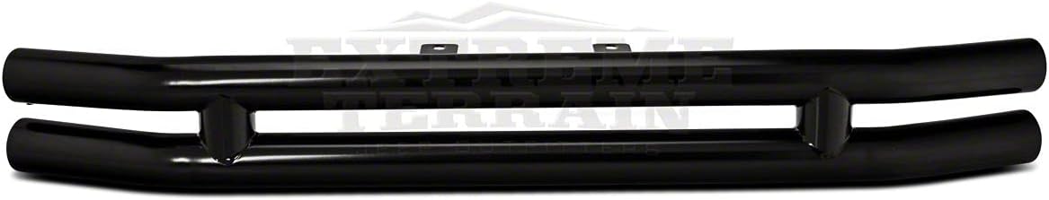 Gloss Black Double Tubular Front Bumper I76139