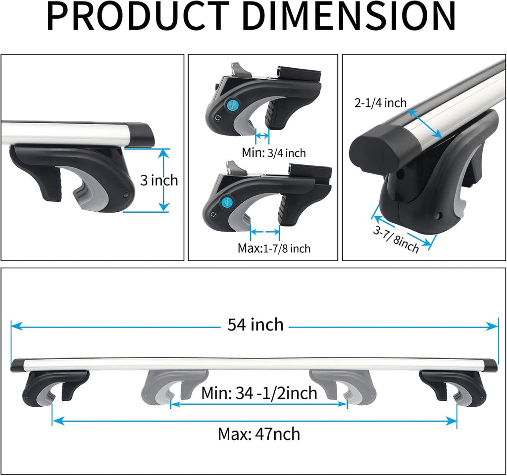 54'' Cross Bars Roof Racks Pack of 2 N20744