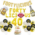 50th Birthday Decorations Gold Glitter Banner Cake Topper Balloon U343989