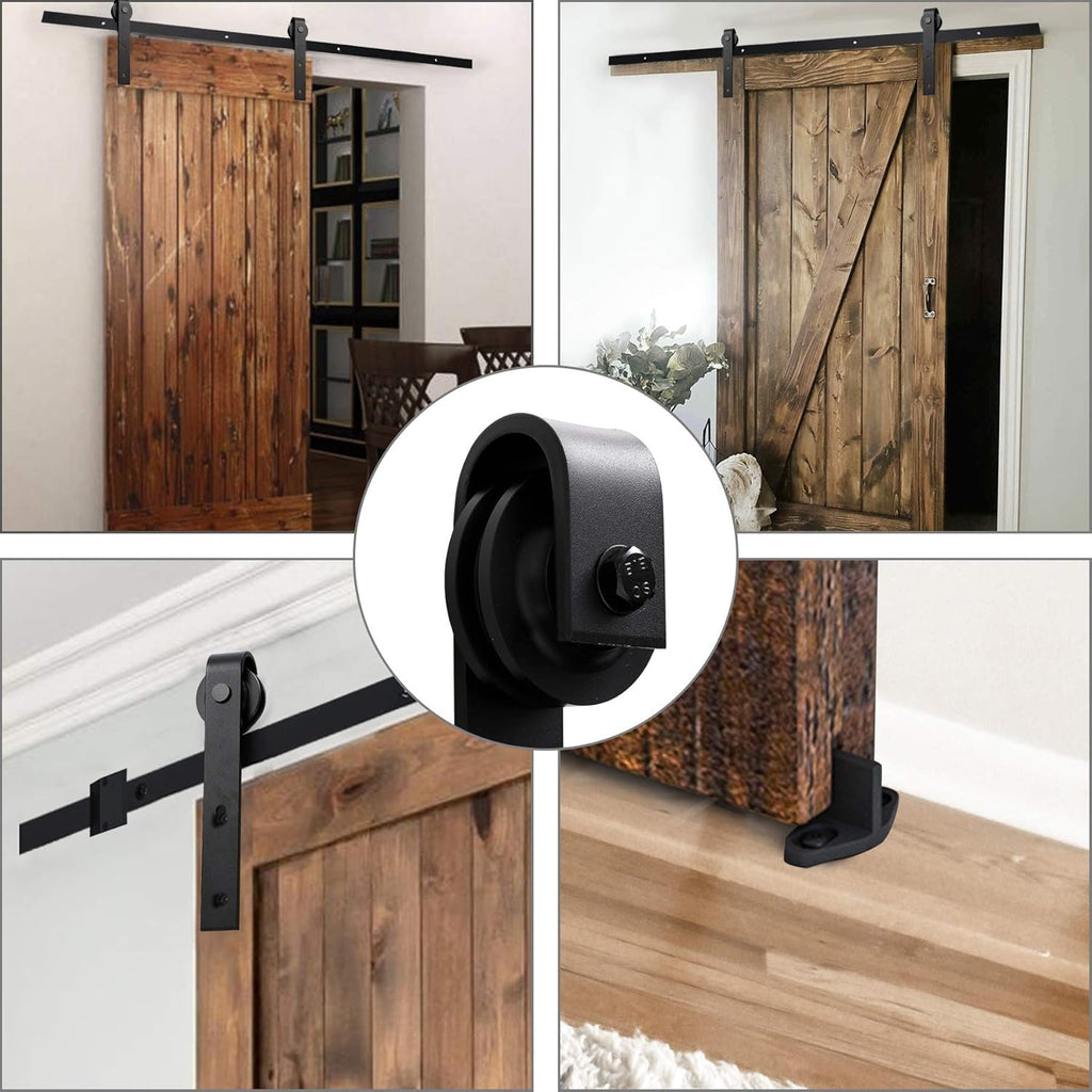 10FT Heavy-Duty Carbon Steel Sliding Barn Door Rail Kit R1680